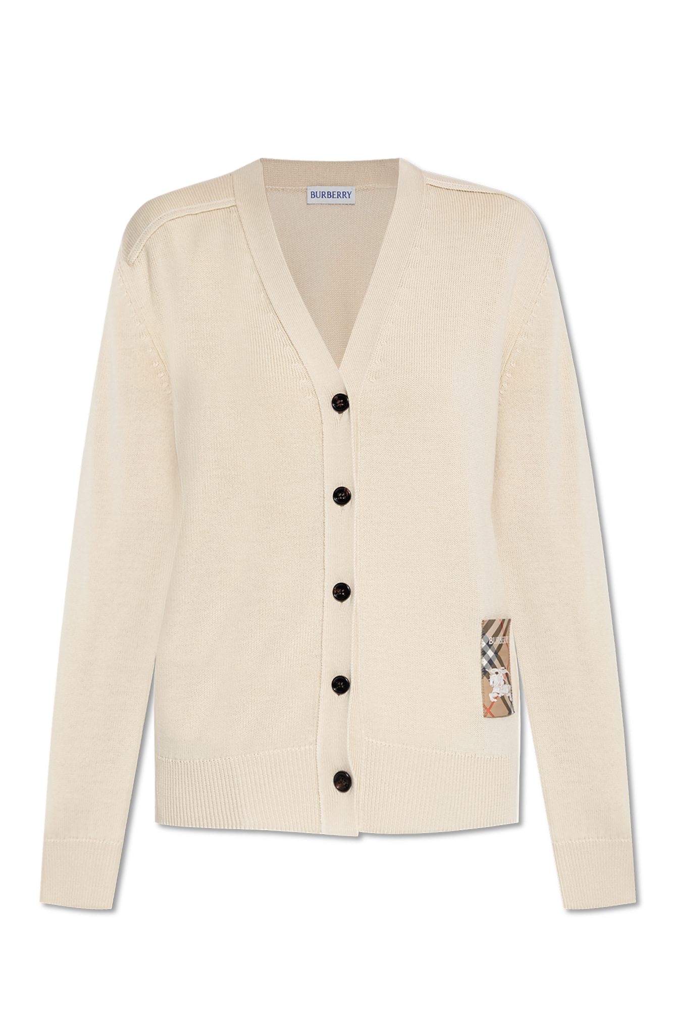 Burberry Wool cardigan with logo patch | Women's | Vitkac